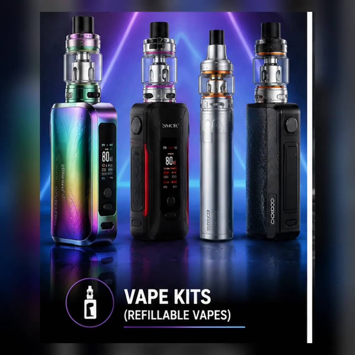 Refillable vape kits category graphic