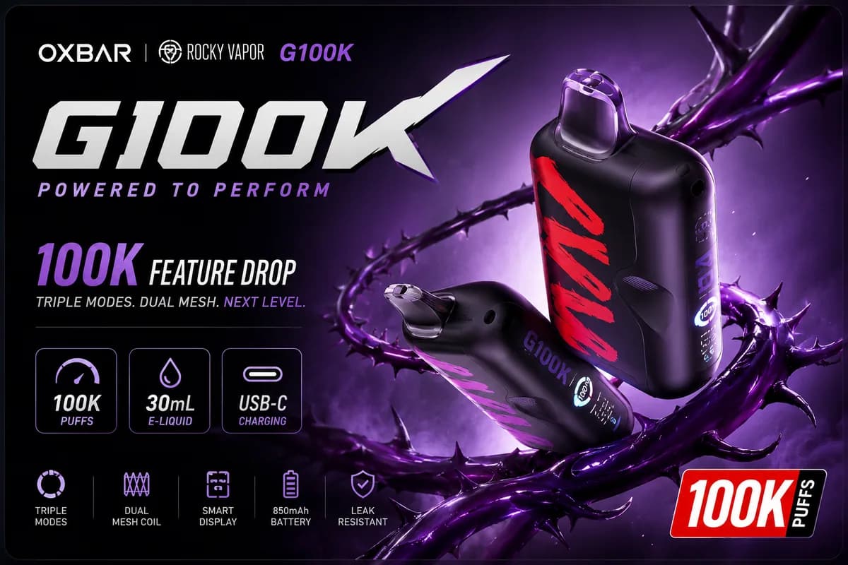 OXBAR Rocky Vapor G100K product advertising