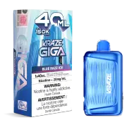 Kraze Giga 150K 40 mL Blue Razz Ice 20 mg disposable vape