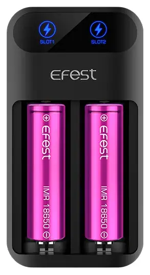 Efest Lush Q2 dual-bay battery charger Efest Lush Q2 dual-bay battery charger