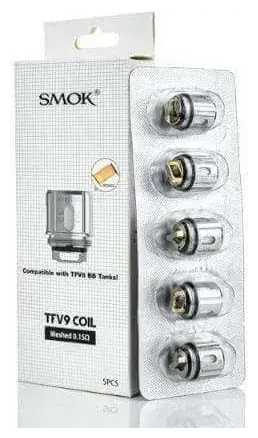 SMOK TFV9 meshed 0.15 ohm replacement coils 5 pack SMOK TFV9 meshed 0.15 ohm replacement coils 5 pack