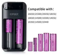 Efest Lush Q2 battery charger angled view
