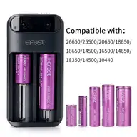 Efest Lush Q2 battery charger angled view