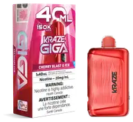 Kraze Giga 150K 40 mL Cherry Blast G Ice 20 mg disposable vape