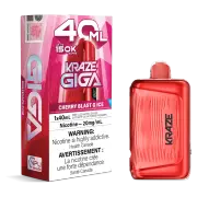 Kraze Giga 150K 40 mL Cherry Blast G Ice 20 mg disposable vape