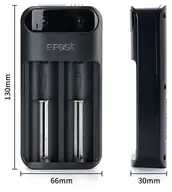 Efest Lush Q2 charger with batteries installed