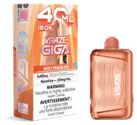 Kraze Giga 150K 40 mL Juicy Peach Ice 20 mg disposable vape