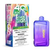 Kraze Giga 150K 40 mL S. Apple G 20 mg disposable vape