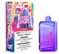 Kraze Giga 150K 40 mL S. Neon G 20 mg disposable vape