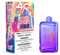 Kraze Giga 150K 40 mL S. Watermelon G 20 mg disposable vape