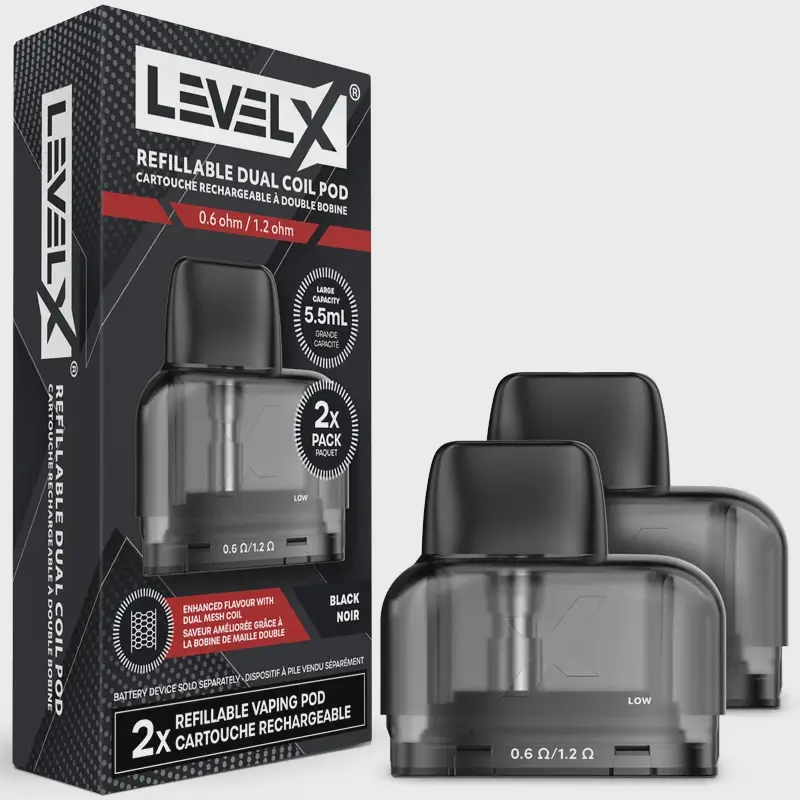 Level X Refillable Dual Coil Pod 5.5 mL 2 Pack main product photo