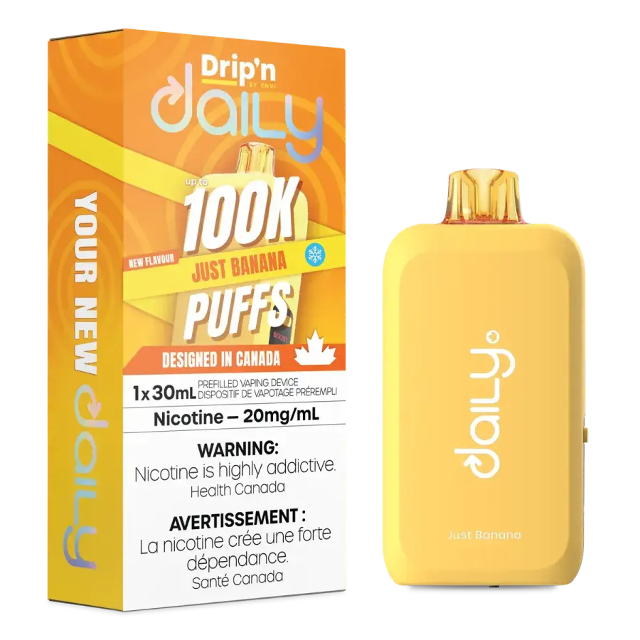 Drip In Daily 30 mL Disposable - Just Banana 20 mg Drip In Daily 30 mL Disposable - Just Banana 20 mg