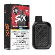 Flavour Beast SIX 6mL Bangin' Blood Orange Iced 20mg/mL device with retail packaging
