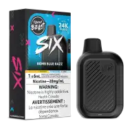 Flavour Beast SIX 6mL Bomb Blue Razz 20mg/mL device with retail packaging