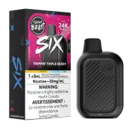 Flavour Beast SIX 6mL Trippin' Triple Berry 20mg/mL device with retail packaging