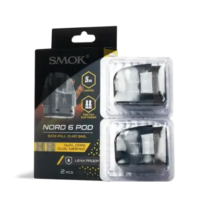 SMOK Nord 6 Dual Core Replacement Pods 2-Pack SMOK Nord 6 Dual Core Replacement Pod (2 Pack) main product photo