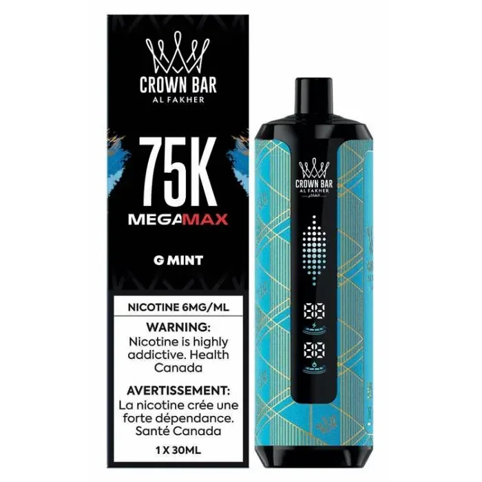 Al Fakher Crown Bar 75K Gum Mint 6 mg disposable vape