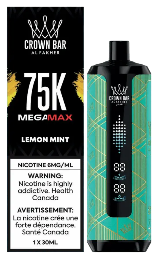 AL FAKHER Crown bar 75k Al Fakher — Lemon Mint disposable vape AL FAKHER Crown bar 75k Al Fakher — Lemon Mint disposable vape