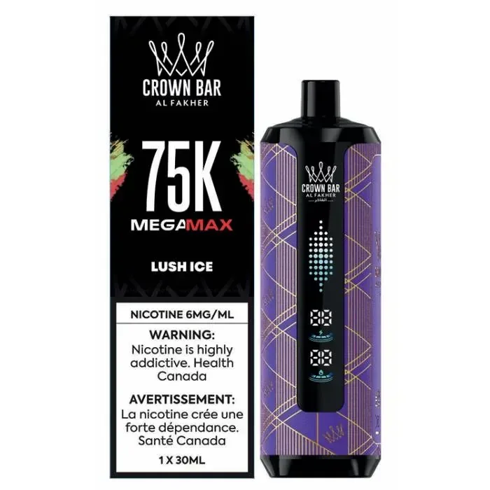 Al Fakher Crown Bar 75K Lush Ice 6 mg disposable vape