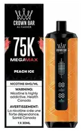 Al Fakher Crown Bar 75K Peach Ice 6 mg disposable vape