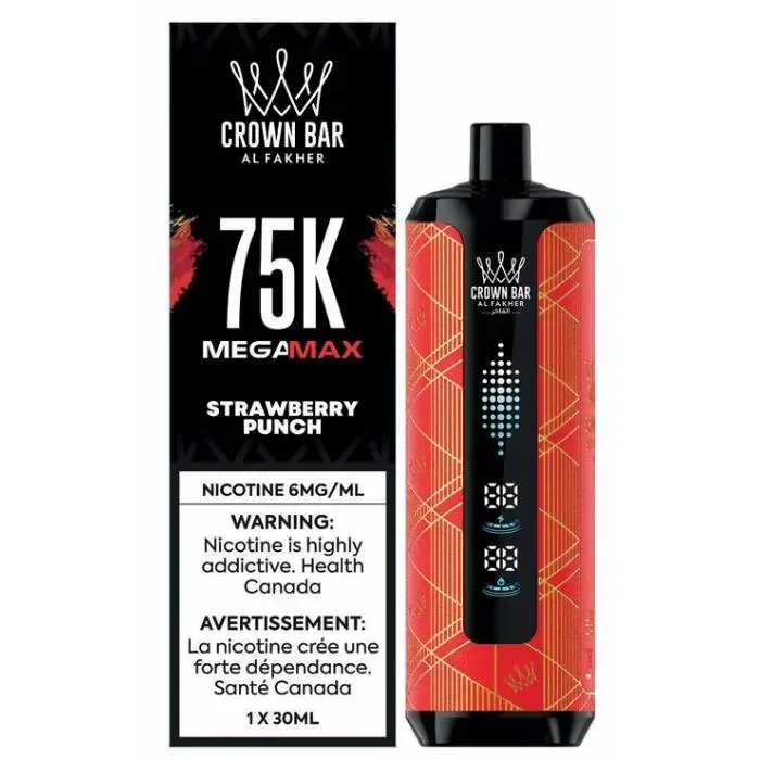 Al Fakher Crown Bar 75K Strawberry Punch 6 mg disposable vape