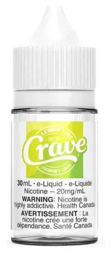 CRAVE SALT — LEMON VIBE e-liquid bottle CRAVE SALT — LEMON VIBE e-liquid bottle