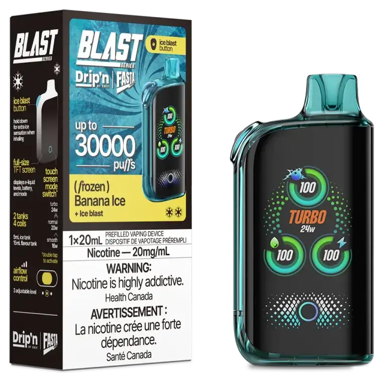 DRIP IN BLAST 30K — Frozen Banana Ice disposable vape