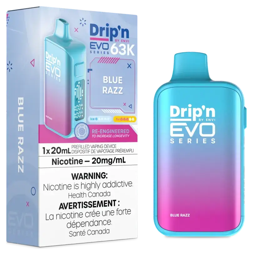 DRIP IN Envy 63K — Blue Razz disposable vape DRIP IN Envy 63K — Blue Razz disposable vape