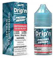 DRIP IN SALT — WATERMELON CG ICE BLAST e-liquid bottle