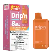 DRIP IN Drip’n by Envi 16K — Raspberry Peach Mango Ice disposable vape