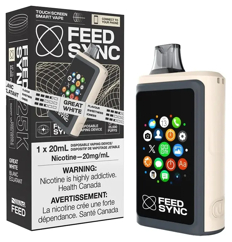 FEED SYNC 25K — Great White disposable vape FEED SYNC 25K — Great White disposable vape