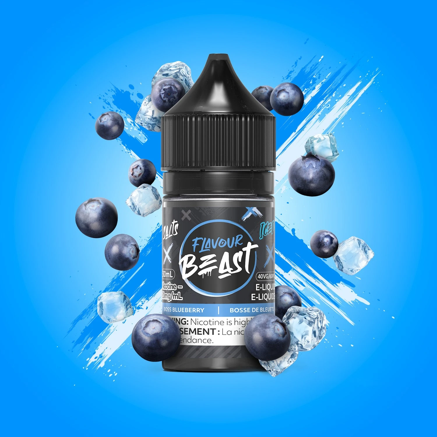 Flavour Beast Boss Blueberry Iced Nic Salt 30 mL 10 mg