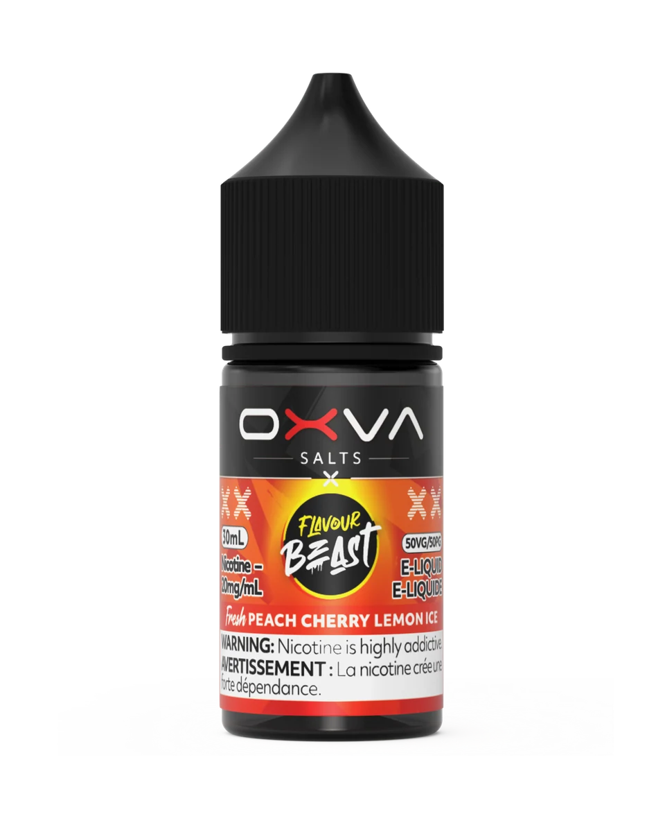 Flavour Beast x OXVA E-Liquid 30mL Fresh Peach Cherry Lemon Ice 30 mL 20 mg bottle