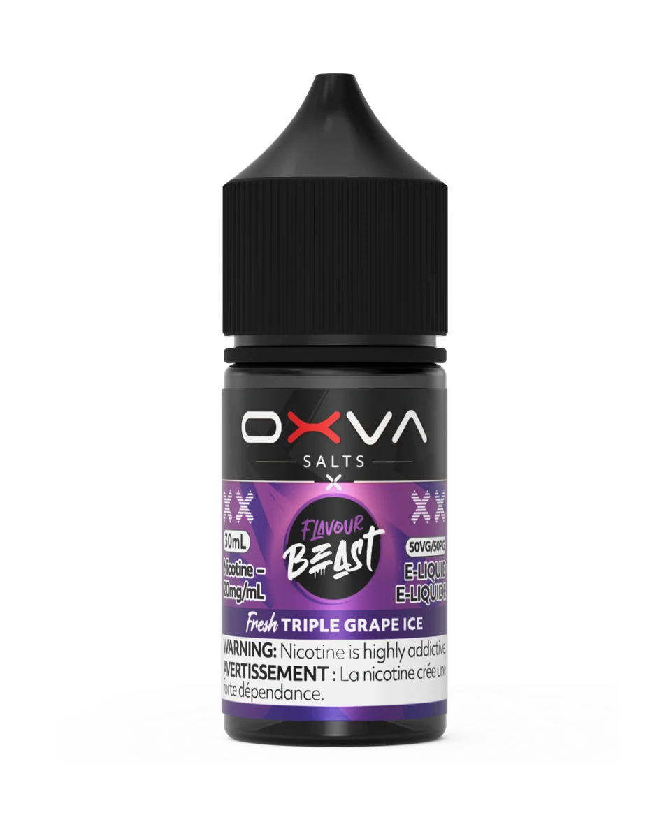 Flavour Beast x OXVA E-Liquid 30mL Fresh Triple Grape Ice 30 mL 20 mg bottle