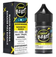Flavour Beast Salt 30 mL - Bussin Banana 20 mg e-liquid bottle and package image