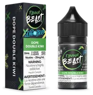 Flavour Beast Salt 30 mL - Dope Double Kiwi 20 mg e-liquid bottle and package image