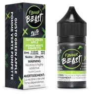Flavour Beast Salt 30 mL - Gusto Green Apple 20 mg e-liquid bottle and package image