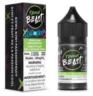 Flavour Beast Salt 30 mL - Kewl Kiwi Passionfruit 20 mg e-liquid bottle and package image