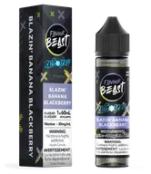 Flavour Beast Salt 60 mL - Blazin Banana Blackberry 20 mg e-liquid bottle and package image