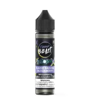 Flavour Beast Salt 60 mL - Blazin Banana Blackberry 20 mg e-liquid bottle and package image