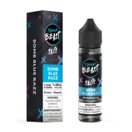 Flavour Beast Salt 60 mL - Bomb Blue Razz 20 mg e-liquid bottle and package image