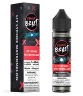 Flavour Beast Salt 60 mL - Lit Lychee Watermelon 20 mg e-liquid bottle and package image