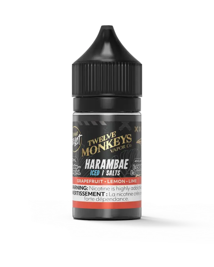 Flavour Beast x Twelve Monkeys Salt 30 mL - Harambae 20 mg e-liquid bottle image Flavour Beast x Twelve Monkeys Salt 30 mL - Harambae 20 mg e-liquid bottle image
