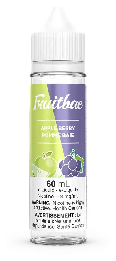FRUITBAE Freebase 60 ML — Apple Berry e-liquid bottle FRUITBAE Freebase 60 ML — Apple Berry e-liquid bottle