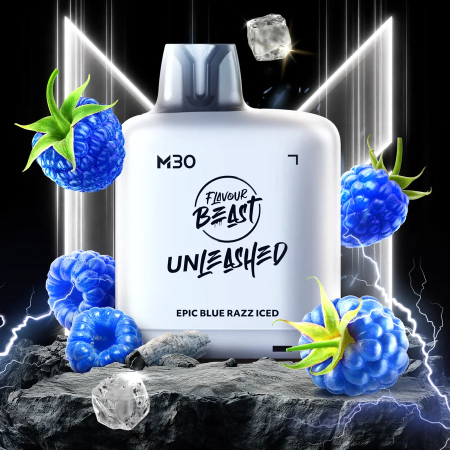 Level X M30 Unleashed Epic Blue Razz Iced 30mL pod, 20mg/mL Level X M30 Unleashed Epic Blue Razz Iced 30mL pod, 20mg/mL