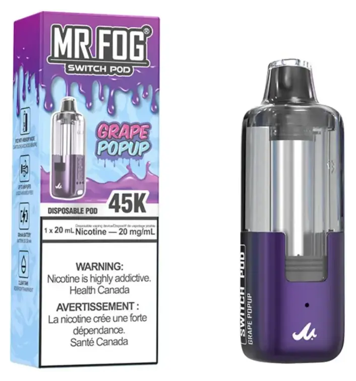 Mr Fog switch kit battery and juice - GRAPE POP UP Mr Fog switch kit battery and juice - GRAPE POP UP
