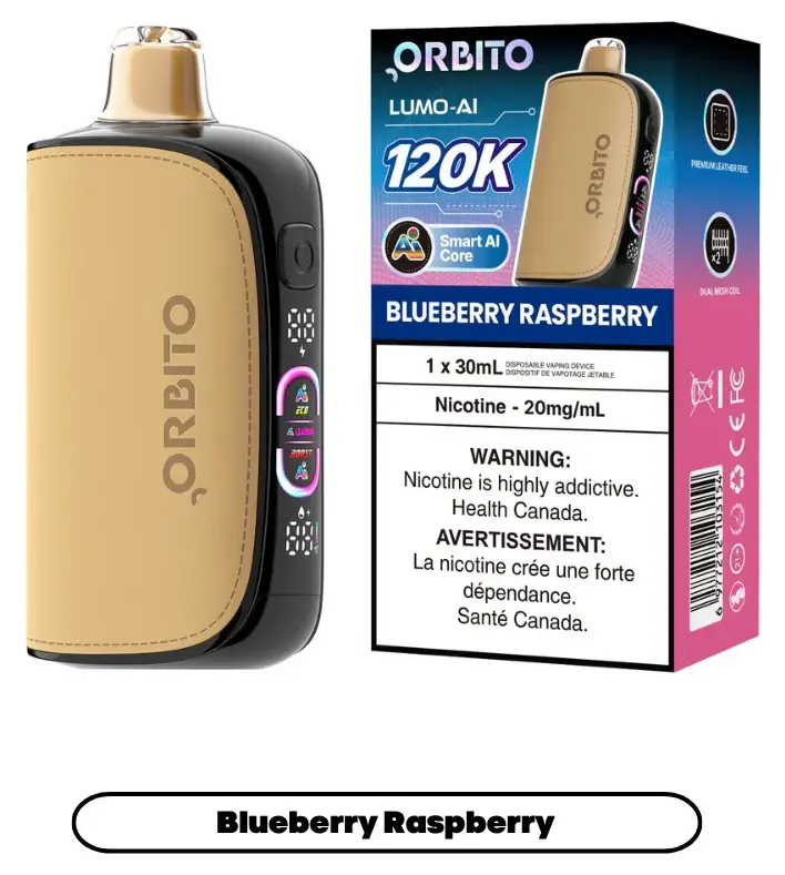 Orbito Lumo AI 120K Disposable Vape 30 mL - Blueberry Raspberry