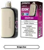 Orbito Lumo AI 120K Disposable Vape 30 mL - Grape Ice