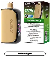 Orbito Lumo AI 120K Disposable Vape 30 mL - Green Apple