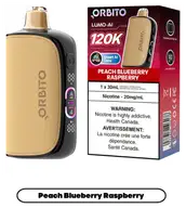 Orbito Lumo AI 120K Disposable Vape 30 mL - Peach Blueberry Raspberry
